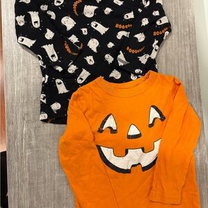 Kids Halloween Ghost and Pumpkin tops